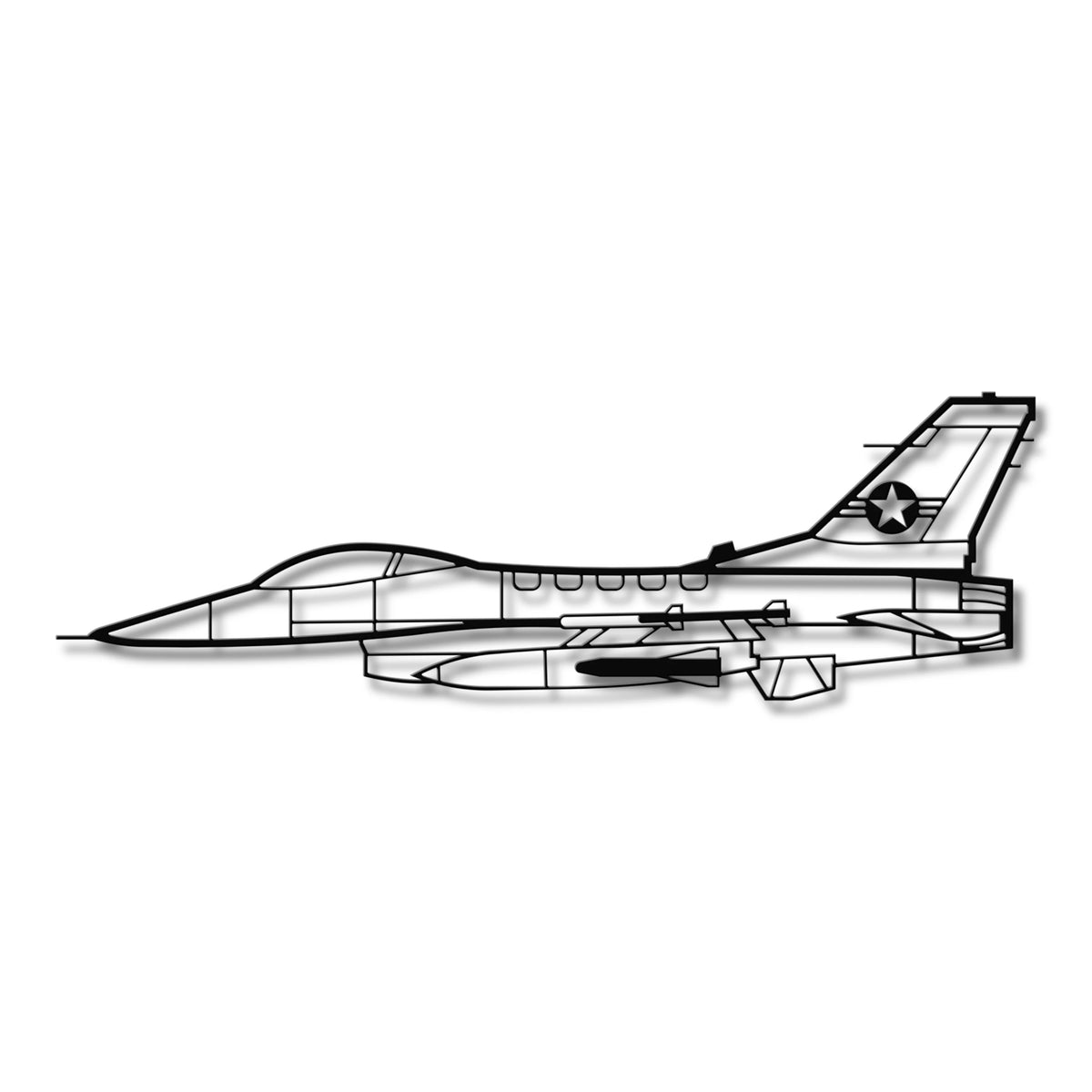 F-16 Fighting Falcon „Jastrząb” – Trzon Sił Powietrznych RP, metalowy model ścienny