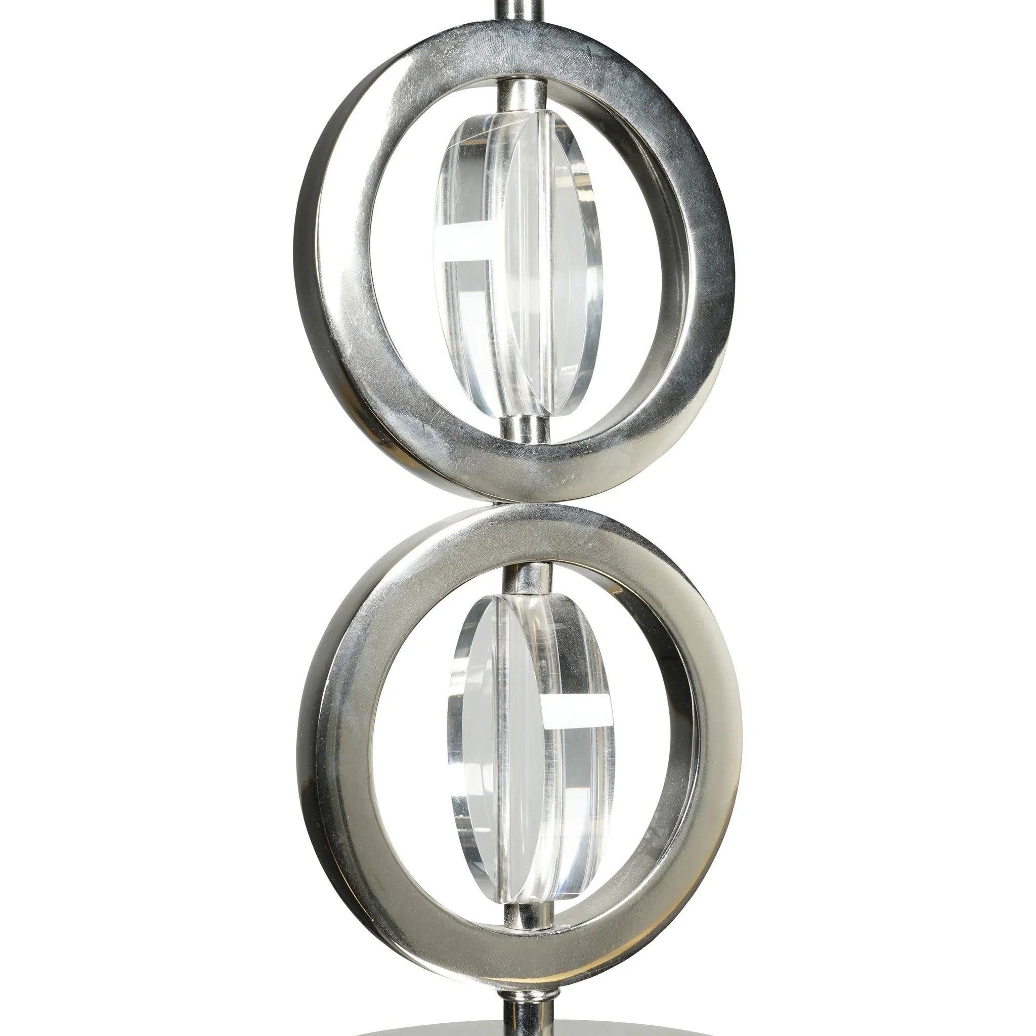 Lampa Art Deco Podwójne Koło, Srebrna - widok 2