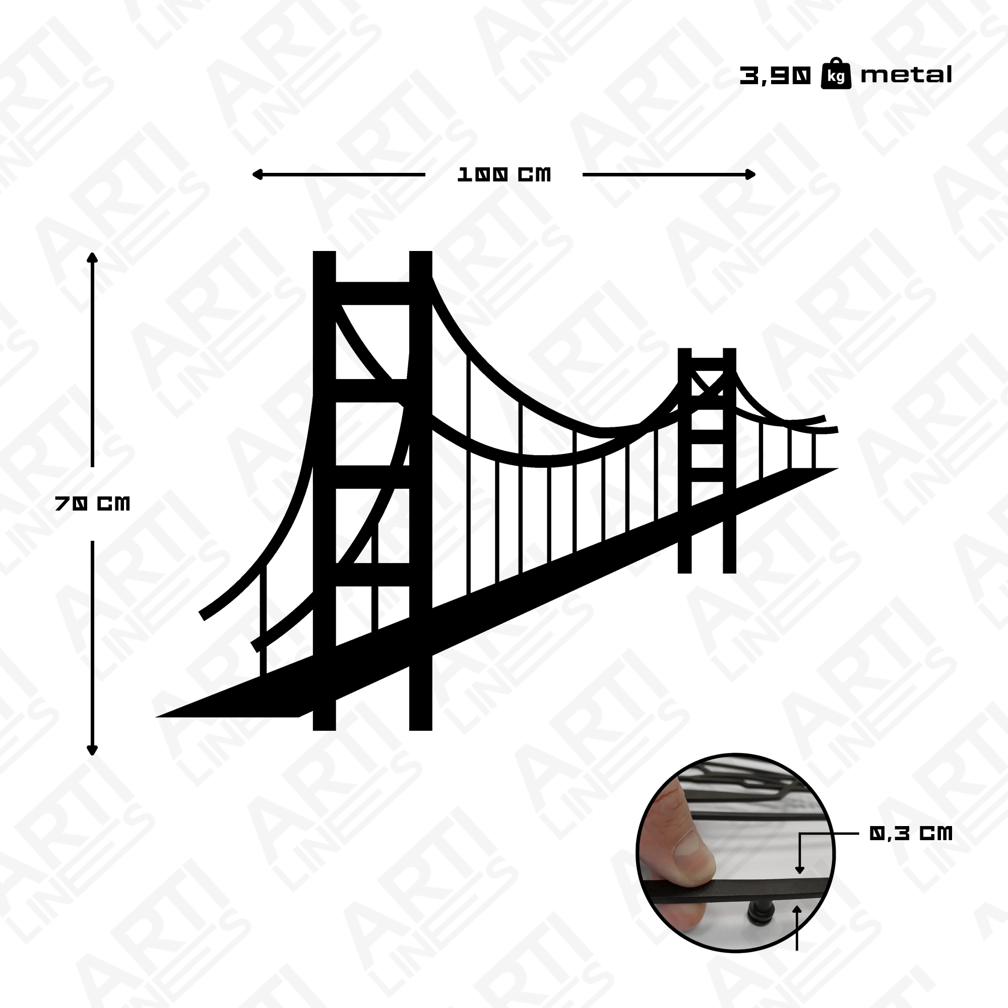 Golden Gate Bridge - view 3D