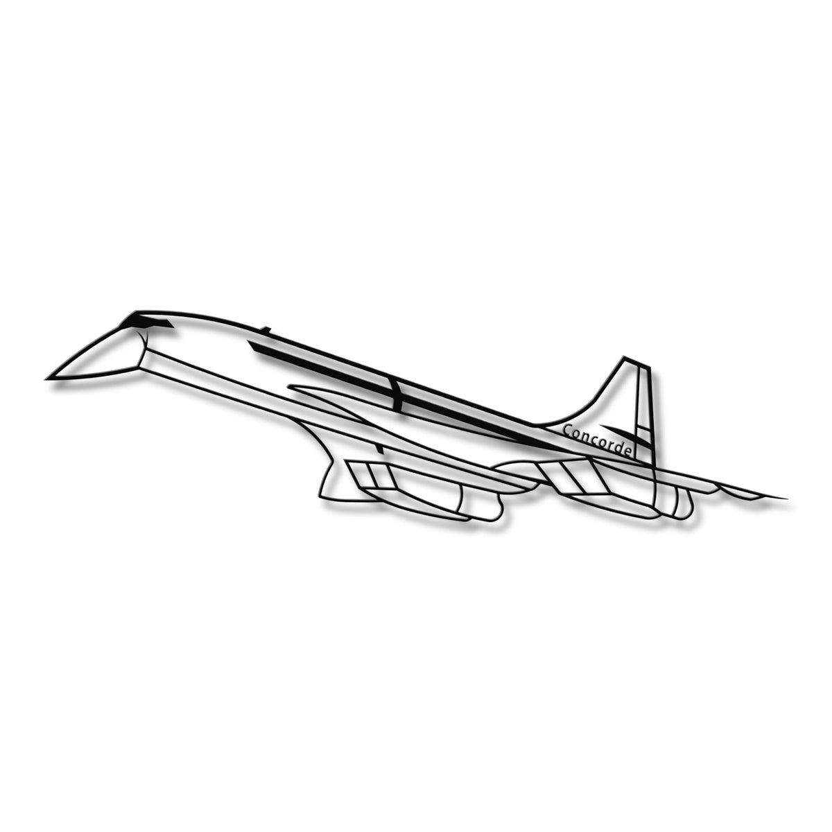 Concorde – Naddźwiękowa legenda lotnictwa, elegancki metalowy model na ścianę