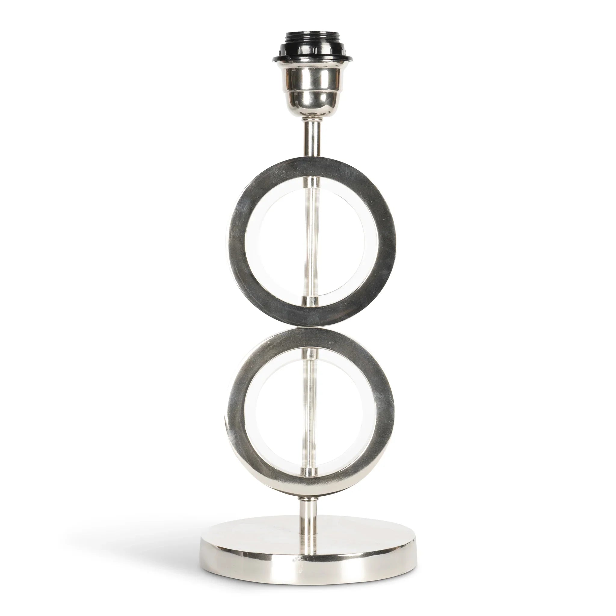 Lampa Art Deco Podwójne Koło, Srebrna