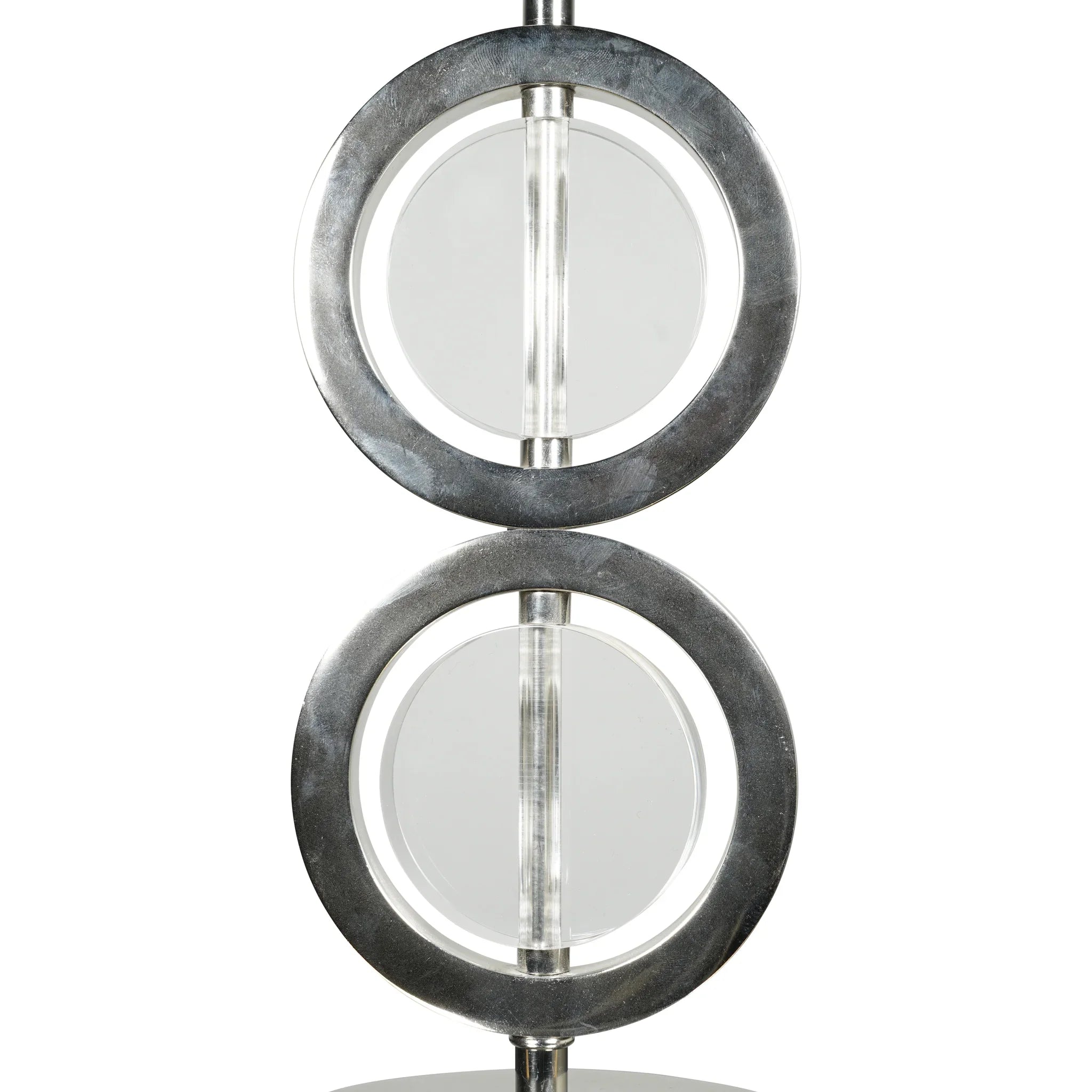 Lampa Art Deco Podwójne Koło, Srebrna - widok 4