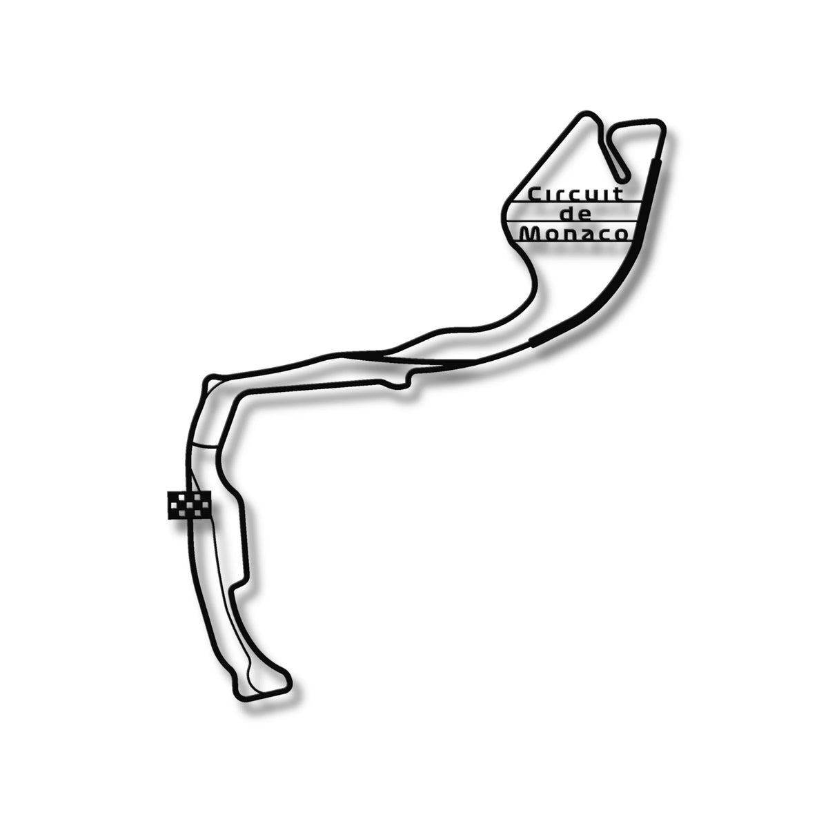 Metalowa dekoracja ścienna 3D Circuit de Monaco - luksusowa ozdoba na ścianę dla pasjonatów F1.