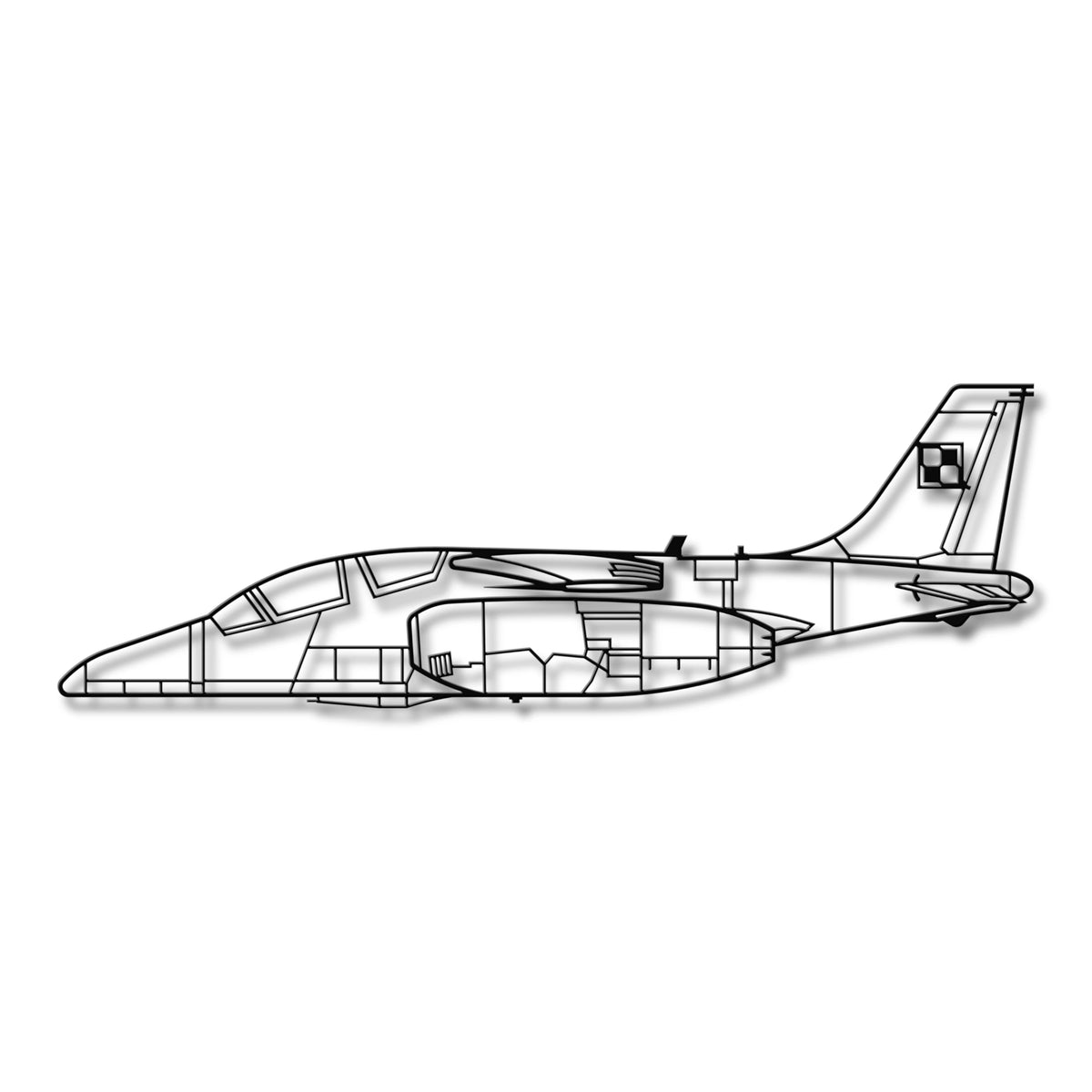 PZL I-22 Iryda – Polska odrzutowa myśl techniczna, metalowa sylwetka ścienna