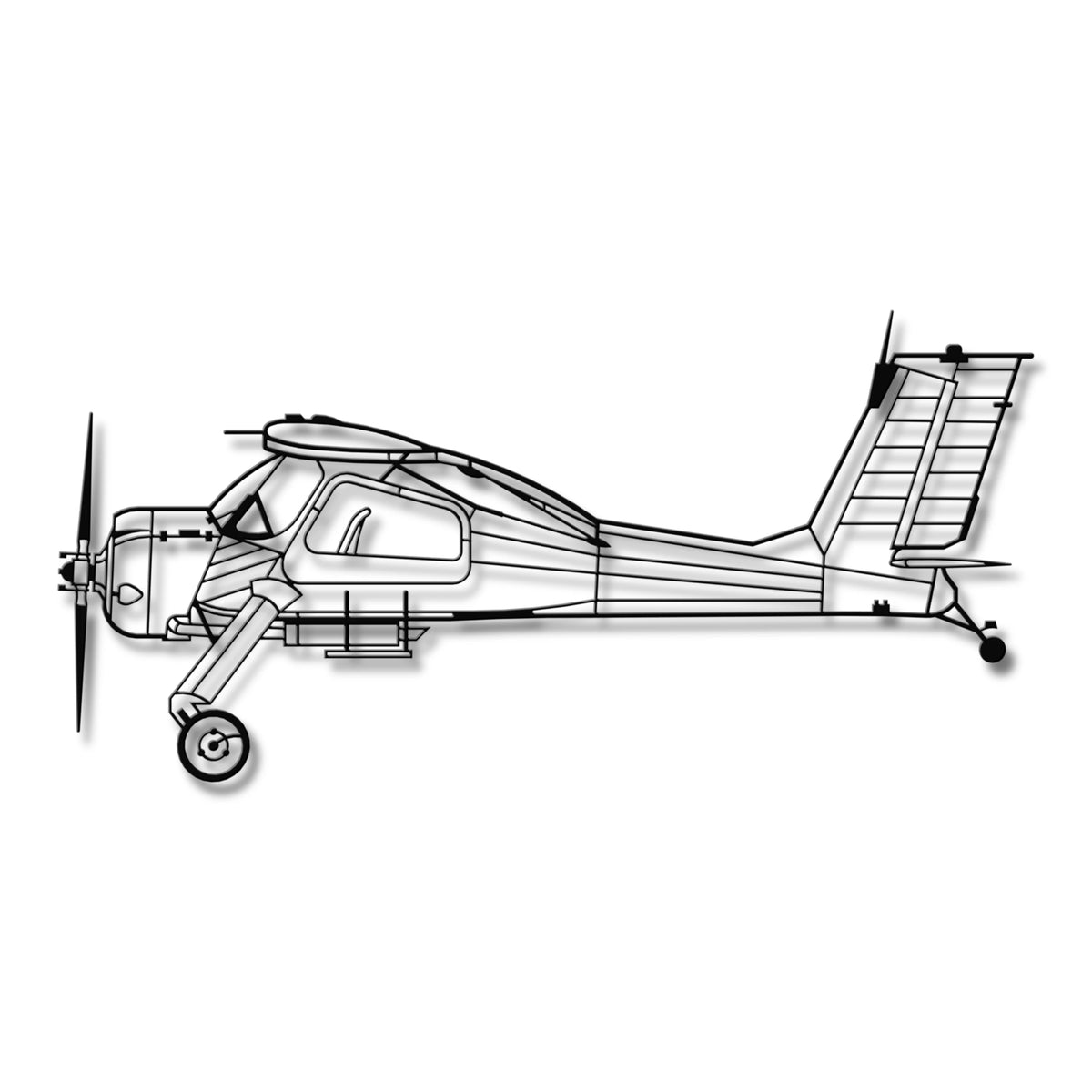 PZL-104 Wilga – Polska dumna legenda awioniki, metalowy model ścienny