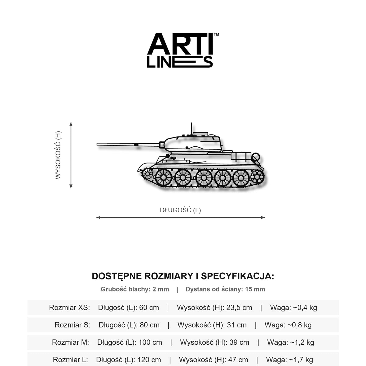 Wymiary: T-34-85 „Rudy” – Legendarny czołg II wojny światowej i ikona popkultury, metalowy model